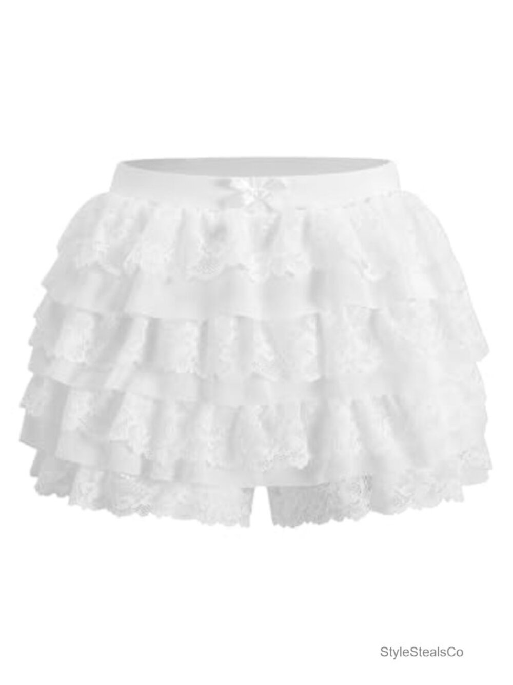 Lace Ruffle Mini Shorts Sheer Boy Shorts Lolita Layered Cute Skirt